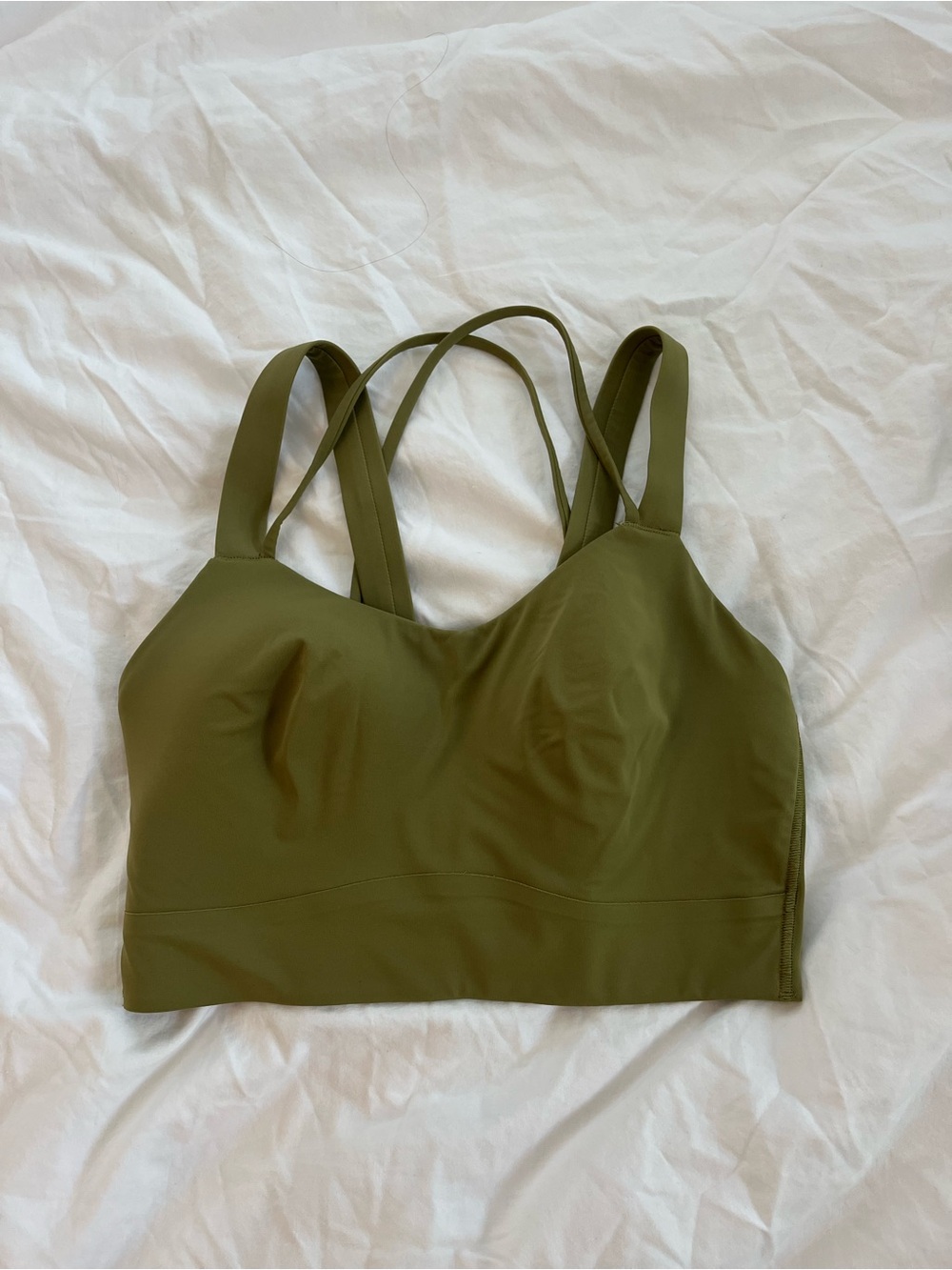 lululemon athletica Olive Green Strappy Sports Bra